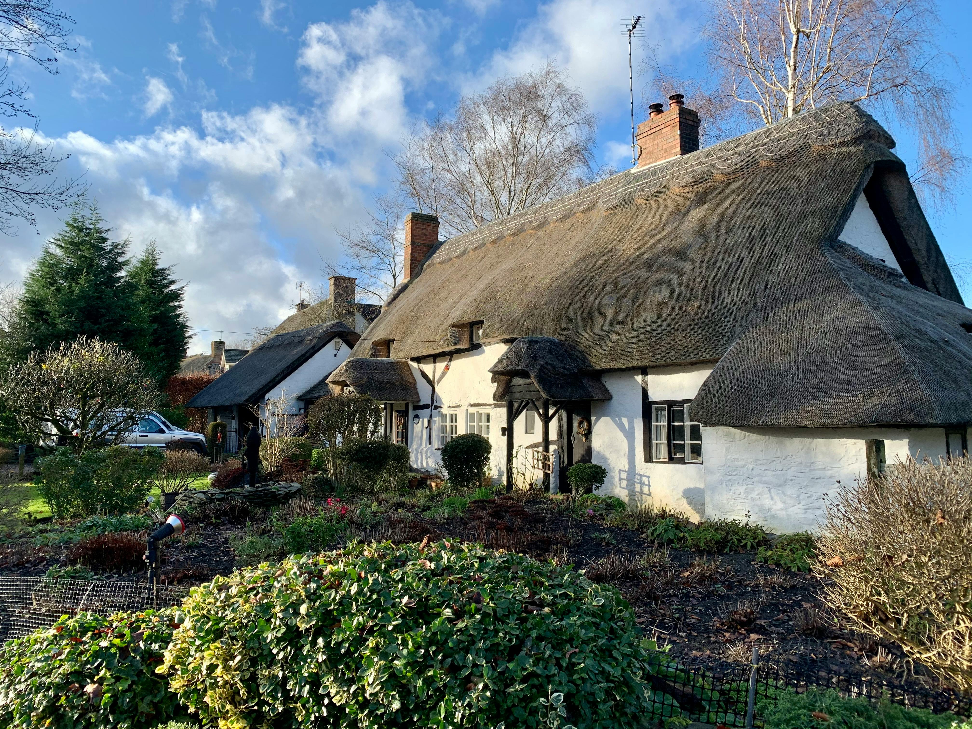 Rural rented property with chimney in Suffolk.